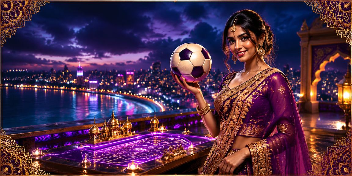 Football betting neon sign in Mumbai